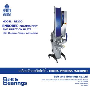 Chocolate Tempering Machine With Enrober Coating Belt And Injection Plate
