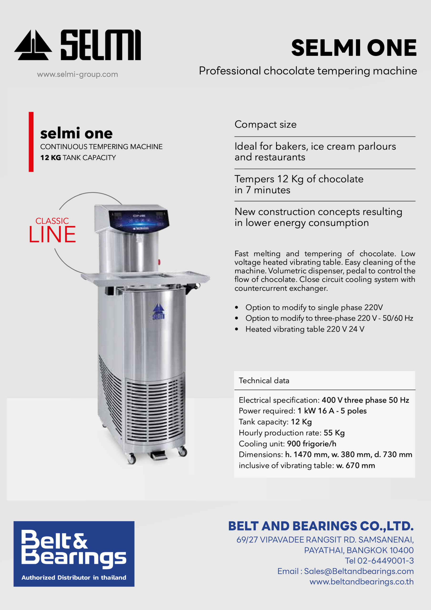 Chocolate Tempering machine Model : Selmi One - Image 3