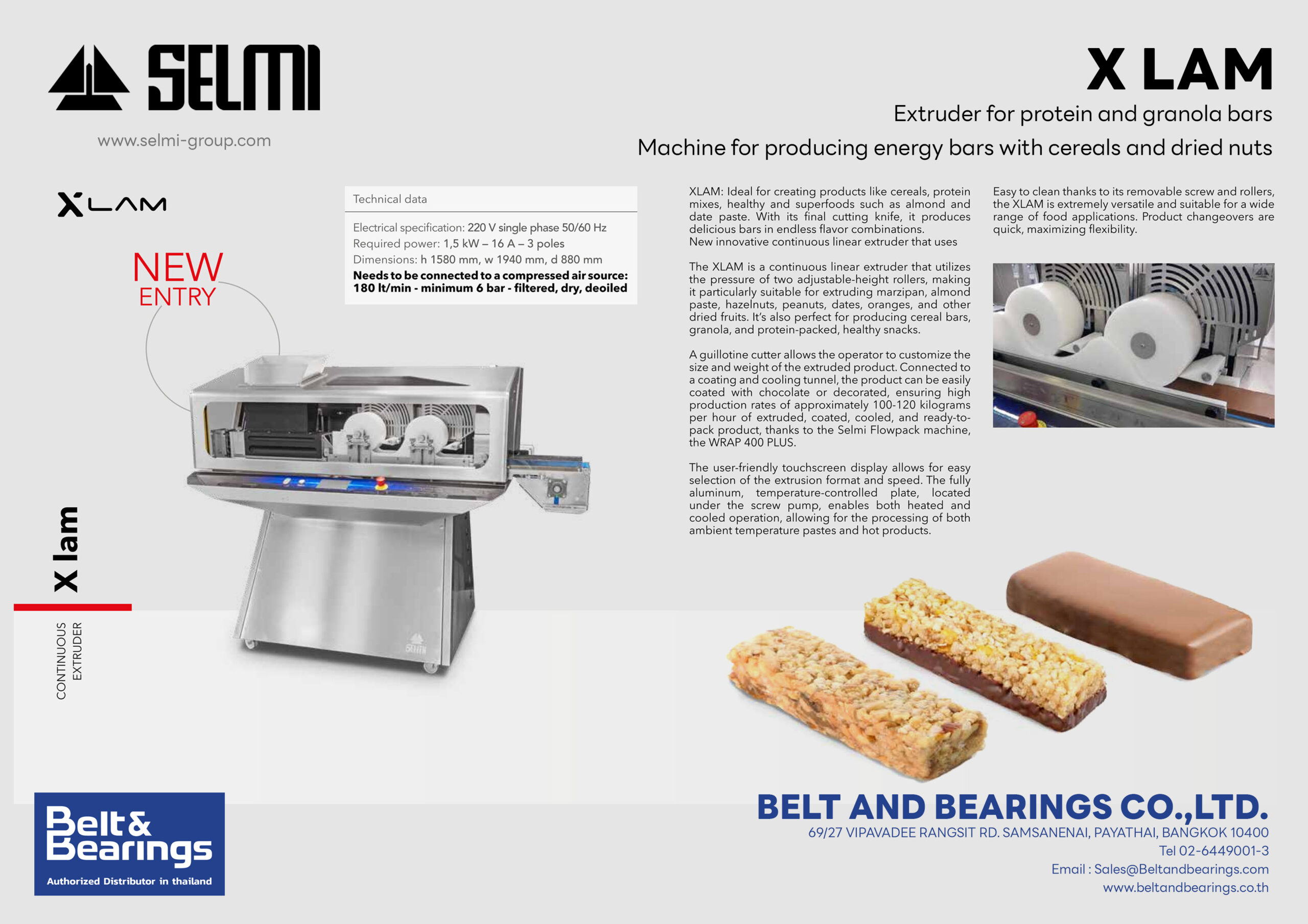 X LAM Extruder for protein and granola bars - Image 3