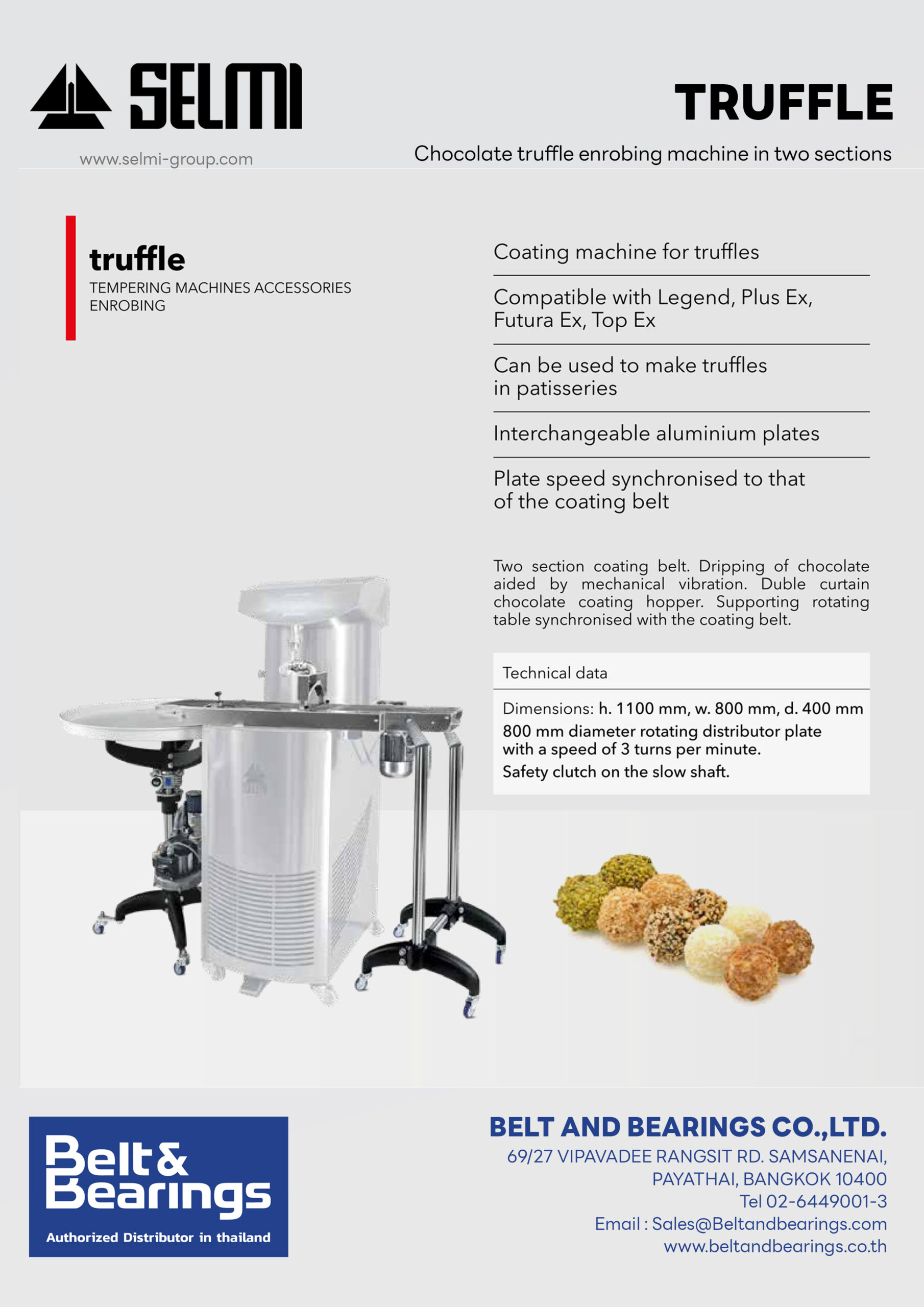 TRUFFLE เครื่องเคลือบช็อกโกแลตทรัฟเฟิลแบบ 2 ส่วน - Image 2